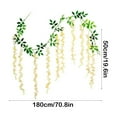thumbnail image 3 of tzyudk Artificial Wisteria Vine Dark Purple Hanging Flowers for Ceiling Decor Wedding Party Home Garden Decoration Plastic Yellow, 3 of 6