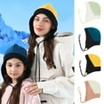 thumbnail image 2 of Autumn Winter Outdoor Beanie Caps with Ear Covers No Brim Thickened Stretchy Extended Ear Protector Hat with Adjustable Rope Wind, 2 of 10