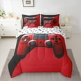 thumbnail image 2 of Manfei Teens Video Game 7-Piece Twin Bedding Sets,Console Game Lover Bedding Comforter Set,Green Black Sheet Sets For Kids,Microfiber Bedroom Decor Reversible, 2 of 8