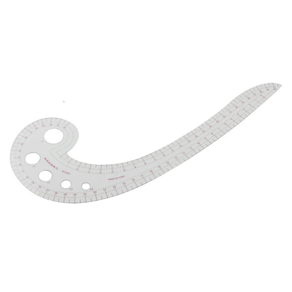 Unique Bargains 42cm Thin Clear French Comma Shaped Curve Ruler for Pattern Making Sewing Drawing