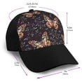 thumbnail image 2 of Naloa Butterfly1 Adult adjustable Print Baseball Hat, Patchwork curved brim baseball capfor Men and Women, One Size, 2 of 5