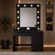 thumbnail image 1 of Tocador Vanity Moderno Con Focos Espejo Camerino Chocolate Hollywood R21 Muebles, 1 of 1