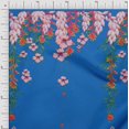 thumbnail image 1 of Soimoi Rayon Crepe Fabric Leaves & Flower Panel Print Fabric by Yard 46 Inch Wide, 1 of 3