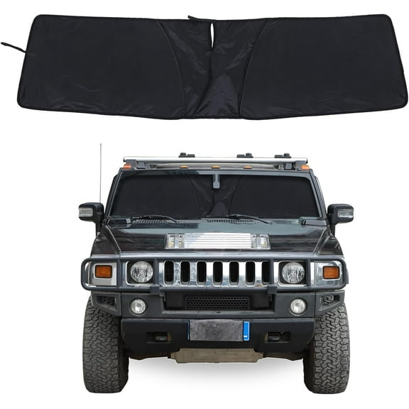 TINKI Front Windshield Sunshade for Hummer H2 2003-2009 Windshield Sun Shade Sun Visor UV Blocker Privacy Protector