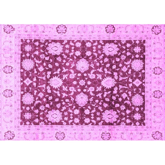 Ahgly Company Indoor Rectangle Oriental Purple Traditional Area Rugs, 2' x 3'