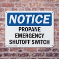 thumbnail image 4 of (2 Pack) Propane Emergency Shutoff Switch OSHA Notice Sign 10 Inch X 7 Inch Plastic Sign, Weather Resistant, UV Protected for Workplace, Business, and Construction Site, Made in the USA, 4 of 8