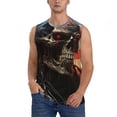 thumbnail image 1 of Balery Cyberpunk Skull American Flag Camisetas sin mangas para hombre, absorbe la humedad y protege contra el mal olor.-XX-Large, 1 of 7