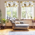 thumbnail image 5 of 2 Pack Valances Window Treatments, Watercolor Sunflowers Bee Summer Blackout Drapes Adjustable Curtain Valances for Windows Living Room Kitchen Over Sink, 18x52 Inch Rod Pocket Valances, 5 of 6