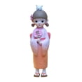 thumbnail image 2 of kowaku Asian Kabuki Figurine Resin Statue Desktop Ornament Toy Gift Japanese Kimono Geisha Doll Miniature Sculpture for Housewarming with Round Fan, 2 of 9