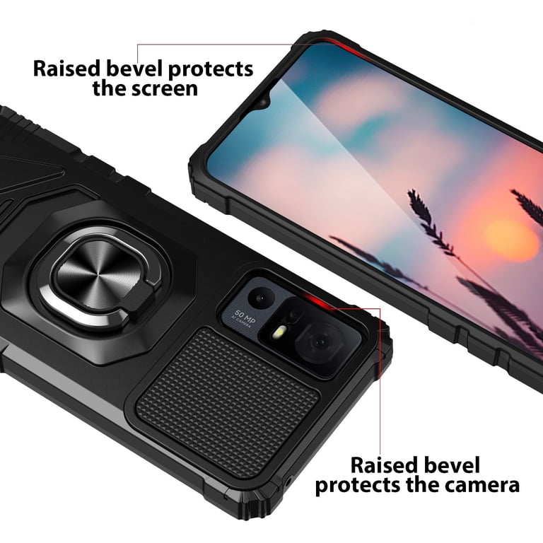 phone cases for samsung a16 5g [2 Pack] Armorsuit MilitaryShield Vinyl Skin Wrap Film for Samsung Galaxy A16 5G Full Wrap / Black Forged Carbon Gloss