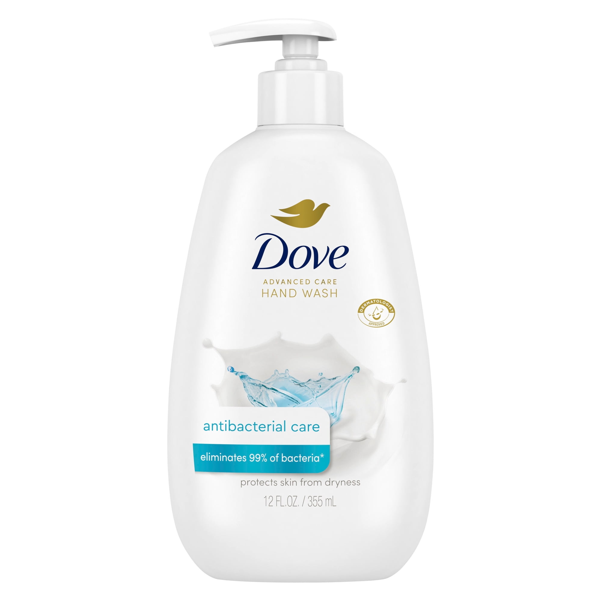 Dove Advanced Care Hand Wash for Washing Away Dirt & Germs While Protecting Skin from Dryness, Antibacterial with Moisture Boost 5X Complex to Nourish Skin 10X deep, 12 fl oz