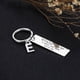 thumbnail image 4 of Drive Safe Handsome I Love You parejas llavero grabado coche llaveros letras A-Z llaveros marido novio regalo de cumpleaños, 4 of 4