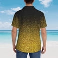 thumbnail image 6 of Bixox Men's Hawaiian Shirts Men's Gold Glitter Gradient Print Short-Sleeve Shirt-X-Large, 6 of 8