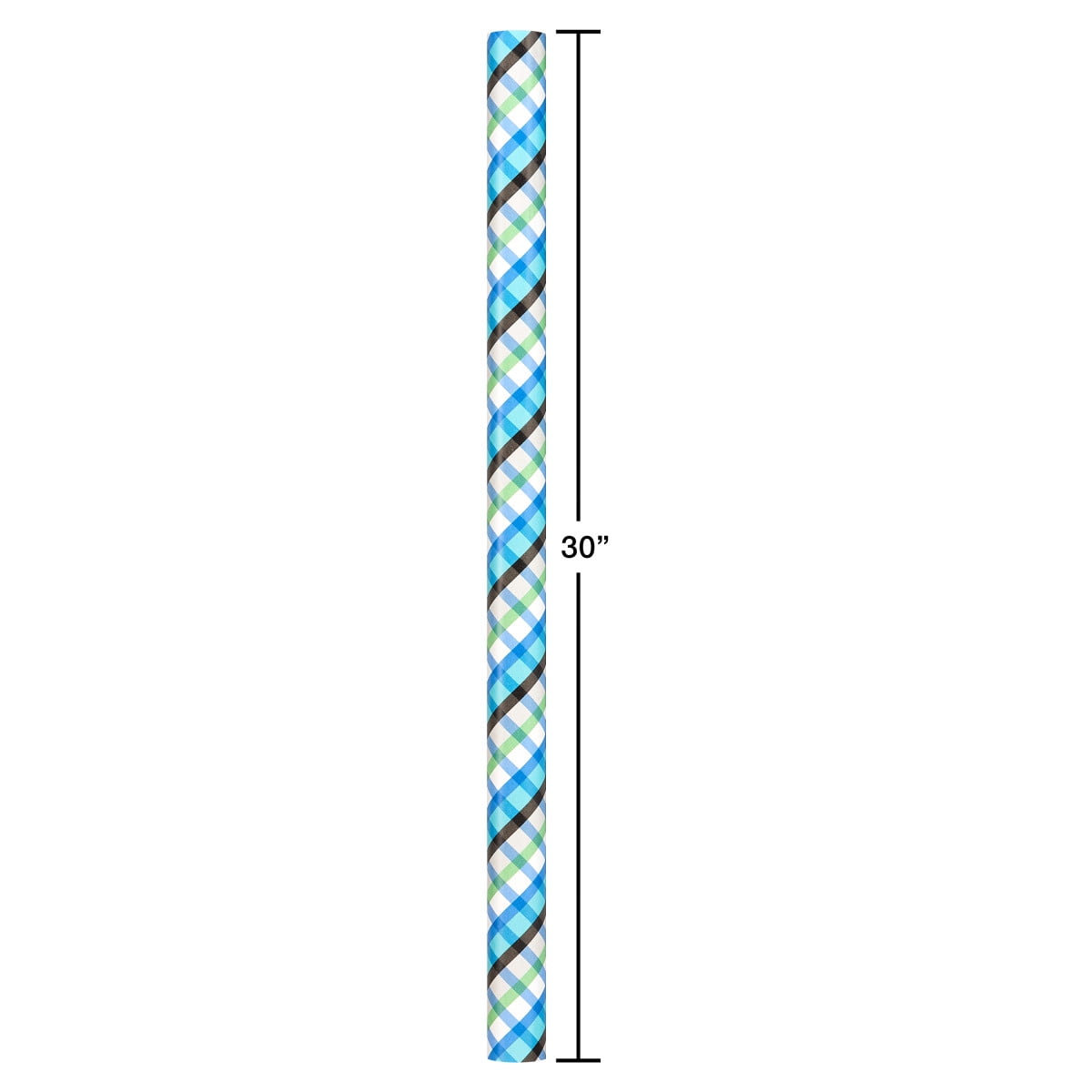 American Greetings Reversible Wrapping Paper, Plaid and Stripes, Durable Crafts, 4 Rolls (120 sq. ft)