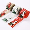 thumbnail image 3 of Christmas DIY Fabric Swirl Ribbon Burlap Ribbon Gift Classic Wrapping Christmas Tree Ribbon Wreath Bows, Grey, 3 of 6