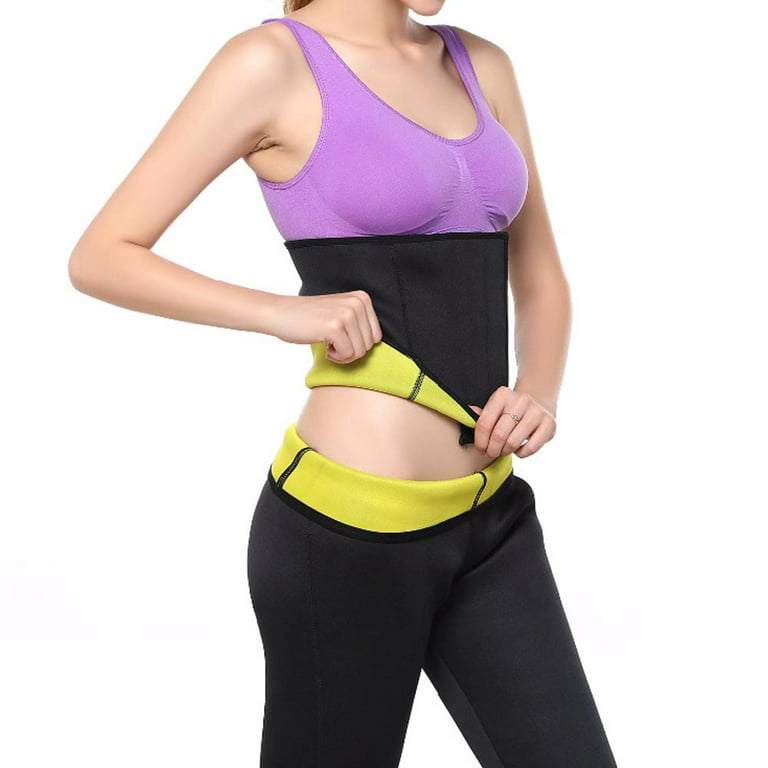 Neoprene Womens Ab Shaper Adjustable Belt Velcro Waist Trimmer Sweat  Slimming Belt for Weight Loss by Kaneesha (Small)