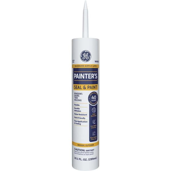 GE Painter's White Siliconized Acrylic Latex Painter's Caulk 10.1 oz