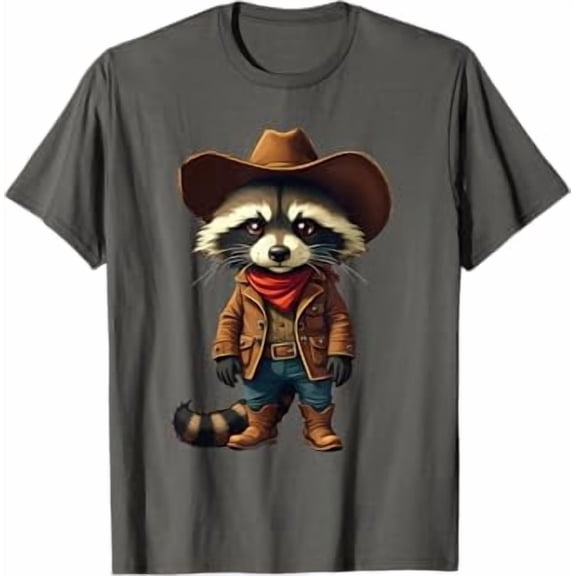 Country Western Raccoon T-Shirt