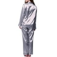 thumbnail image 5 of Clearance!Zoofduhp Pijamas De Mujer Soft Pajamas for Women Pajamas for Women Set Long Sleeve Button Up Sleepwear Soft Lightweight Comfy Long Pants Loungewear Pajamas for Women Gray M, 5 of 5