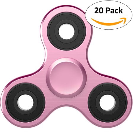 20 Pack Alloy Pink 360 Spinner Focus Fidget Toy Tri-Spinner Toy for Kids &