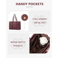 thumbnail image 3 of Bolsa de cuero vintage LOVEVOOK para portátil de 15.6 pulgadas con bolso de mano, 3 of 6