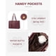 thumbnail image 3 of Bolsa de cuero vintage LOVEVOOK para portátil de 15.6 pulgadas con bolso de mano, 3 of 6