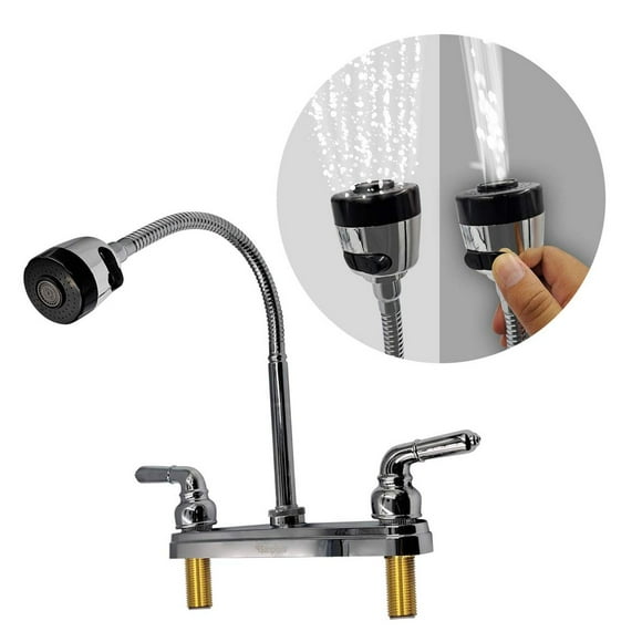 Llave Mezcladora Para Fregadero Cuello Flexible Cromado