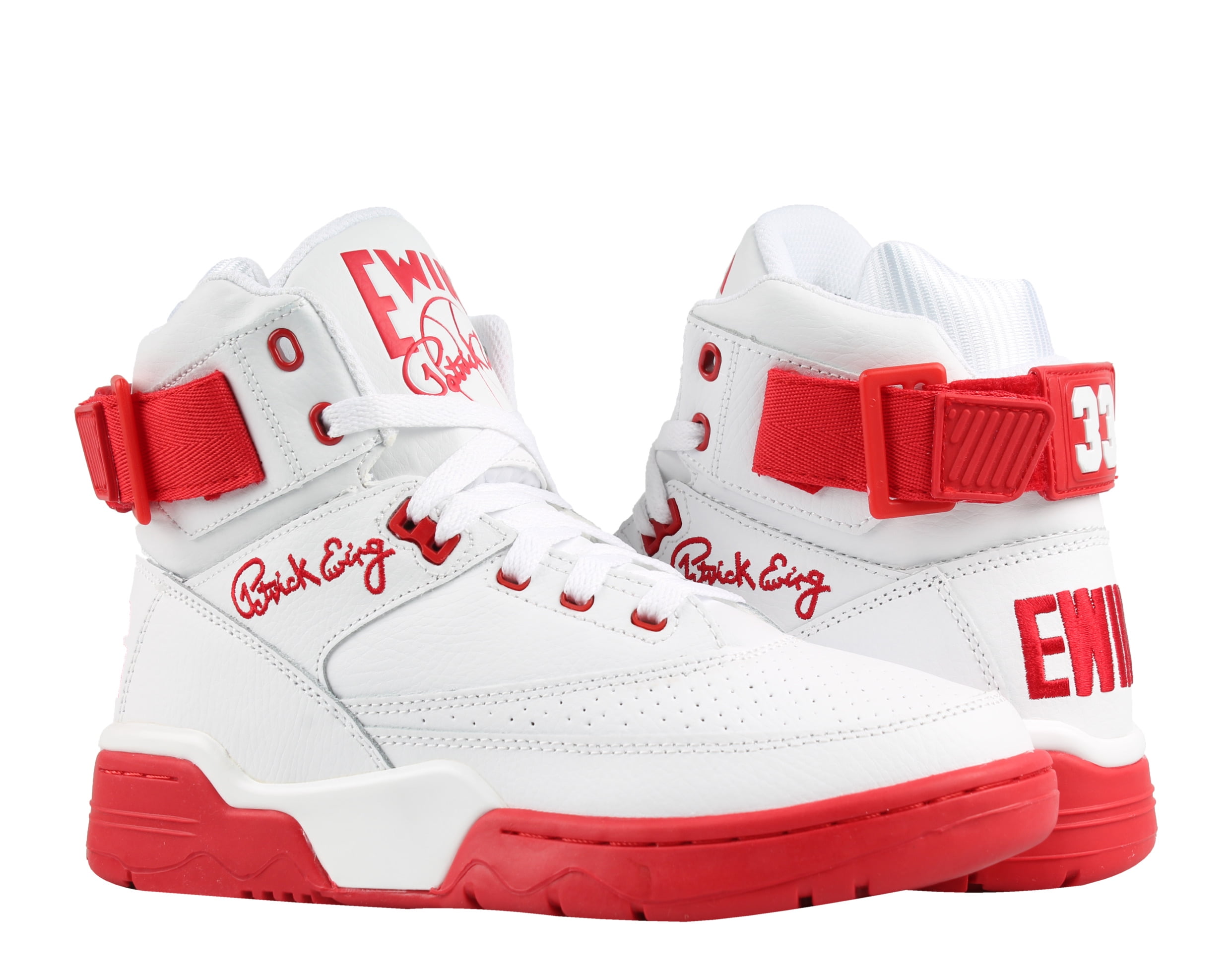 Ewing Athletics Ewing 33 Hi White/Red Men's Basketball Shoes 1BM00554 ...