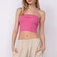 thumbnail image 4 of Blusa Mangas Largas Top Mujer Y2k Tube Crop Jersey Acanalado Bandeau Summer Tops Kuymtek Rosa T M para Mujer, 4 of 7
