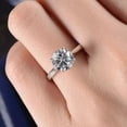 thumbnail image 3 of 2Ct Lab Created Diamond Round Cut Solitaire Ring 14K White Gold Plated, 3 of 4