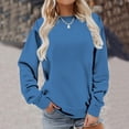 thumbnail image 4 of Chemises de Compression à Manches Longues pour Femmes à Col Rond Uni Plus Sweat-Shirt Oversize Pulls Coupe Ample à la Mode des Hauts Légers pour les Femmes de Grande Taille, 4 of 6