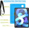 thumbnail image 5 of Dteck Case For iPad Pro 11-inch 2022/2021/2020/2018,Shockproof Rubber Kickstand Case Shoulder Strap Heavy Duty Protection with 360 Degree Hand Strap Cover for iPad Pro 11" 3rd/2nd Gen/2018,Blue, 5 of 8