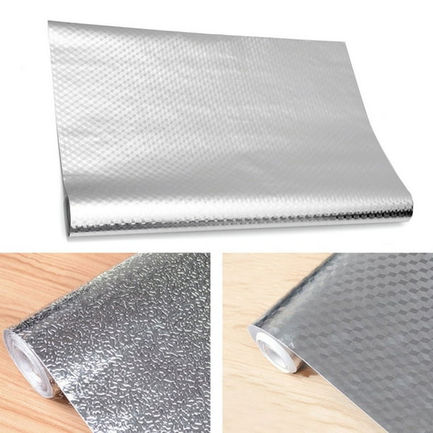 15 7 X196 Kitchen Oil Proof Backsplash Wallpaper Peel And Stick Heat Resistant Wallpaper Self Adhesive Aluminum Foil Waterproof Wall Paper For Kitchen Countertop Cabinet Drawer Liner Shelf Liner Walmart Com Walmart Com