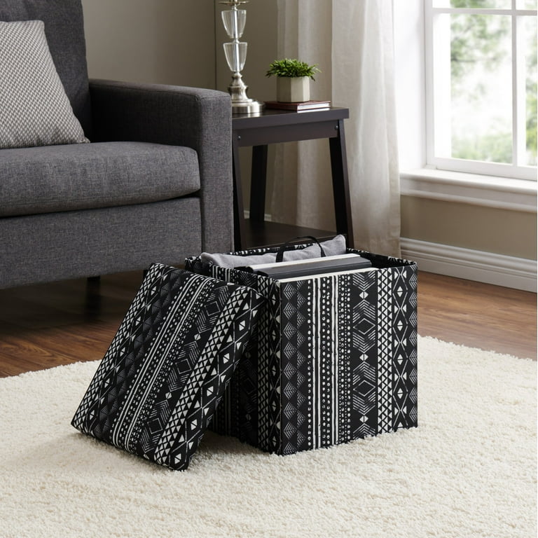 Black ottoman walmart deals