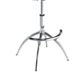 thumbnail image 4 of Benjara Deko 26-31" Adjustable Height Barstool Chair (Set of 2)- Chrome/Brown, 4 of 7