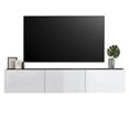 thumbnail image 4 of HomeStock Artisanal Abode Floating TV Stand, TV Stand up to 75 inch TV, Floating TV Stand Wall Mounted, Floating Entertainment Center, Floating Shelf for Under TV, Floating TV Console-Color:White and, 4 of 6