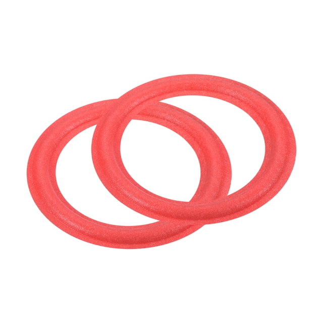 Unique Bargains Rubber Speaker Foam Edge Surround Rings 4 Inch 68mm x 100mm Subwoofer Rings for Repair or DIY Red 2 Pcs