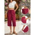 thumbnail image 3 of Airmenty Women Pants Wide Leg Pants Loose Casual Trousers Business Work Casual Pants with Pockets, 3 of 7