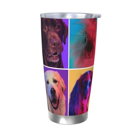 

Gaeub cute dogs of different breeds Print 20-Ounce Stainless Steel Car Cup Tumblers Cups with Lids and Straw Coffee Cups for Adults Kids Home Car Office School Travel Party-Without Straw