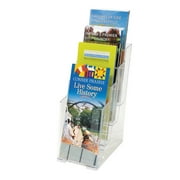 Deflect-O® Stand-Tall® Countertop Leaflet Size Literature Display, 10"H x 47/8"W x 6 1/8"D, Clear