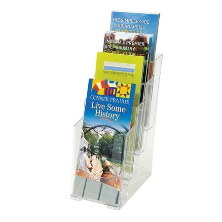 Deflect-O® Stand-Tall® Countertop Leaflet Size Literature Display, 10"H x 47/8"W x 6 1/8"D, Clear