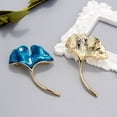 thumbnail image 3 of Broche de hoja de ginkgo de aleación, delicado broche para chal o bufanda, accesorio para solapa de ropa de mujer, 3 of 8