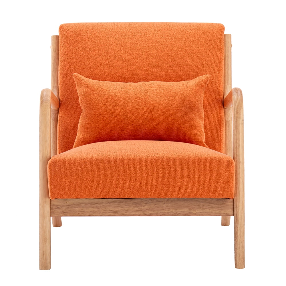 Kepooman Medieval-Style Leisure Armchair, Modern Fabric Lounge Chairs for Living Room Bedroom, Orange Kepooman Medieval-Style Leisure Armchair, Modern Fabric Lounge Chairs for Living Room Bedroom, Orange