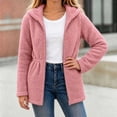 thumbnail image 5 of OGLCCG Girls Fleece Jacket with Hood Full Zip Fuzzy Sherpa Coat Long Sleeve Fall Winter Outwear with Pockets,Drawstring Waist(Pink,6-7 Years), 5 of 8