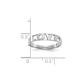 thumbnail image 4 of Gem & Harmony 14K White Gold Polished LOVE Ring Band (SIZE 7) for Women, 4 of 5
