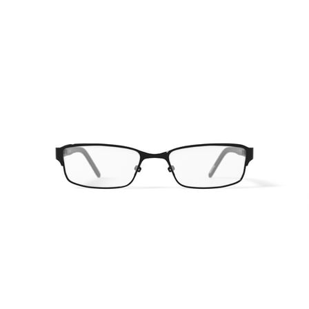 Contour Men's FM11018 Rectangular Prescription Eyeglasses with Case, Satin Black
