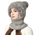 thumbnail image 6 of TRUBKH Scarf with Hood for Women Warm Hat for Women 3 in 1 Beanie for Women Winter Hats for Women 3 in One Beanie for Women Hood Hat Hood Hat Women Gifts for Women Scarf Hood Scarf Gray 8 One Size, 6 of 6