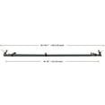 thumbnail image 2 of MERIVILLE 1-Inch Diameter Telescoping Double Window Curtain Rod, Pewter Bird Finials, 48"-84", Black Rod, 2 of 5