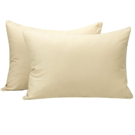 Ntbay 2 Pack Microfiber Toddler Pillowcases Ultra Soft Travel Pillow Covers with Zipper Closure 13 x 18 Khaki