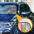 thumbnail image 4 of Foldable Car Windshield Sunshade UV Sun Visor Protector Blocks UV Rays Keeps Vehicle Cool 53x23.5 Inch Smiling Daisy on Multicolor Background, 4 of 8